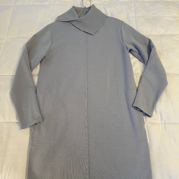 Athleta Gray Blue Sweatshirt Dress - Picture 1 of 6